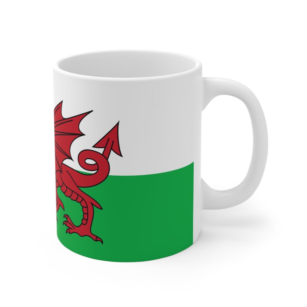 Printed Welsh Flag Mug